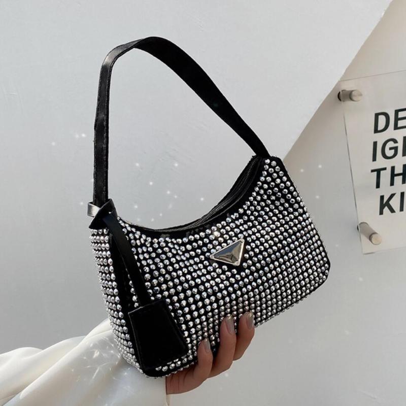 

Evening Bags Blingbling PU Leather Small Underarm Shoulder 2021 Women Beautiful Fashion Lady Party Handbags And Purses