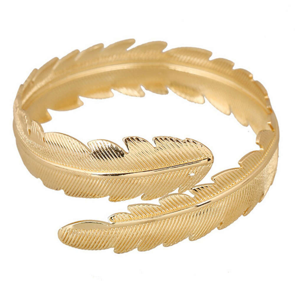 

Hand catenary Xz2573 exaggerated metal leaf armband punk women's simple accessories Bracelet, Golden;silver