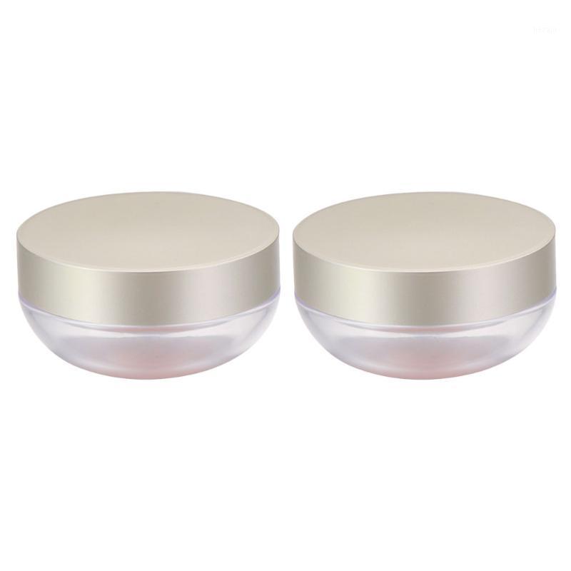 

Storage Bottles & Jars 2Pcs Makeup Loose Powder Box Case Compact Container For And Girls