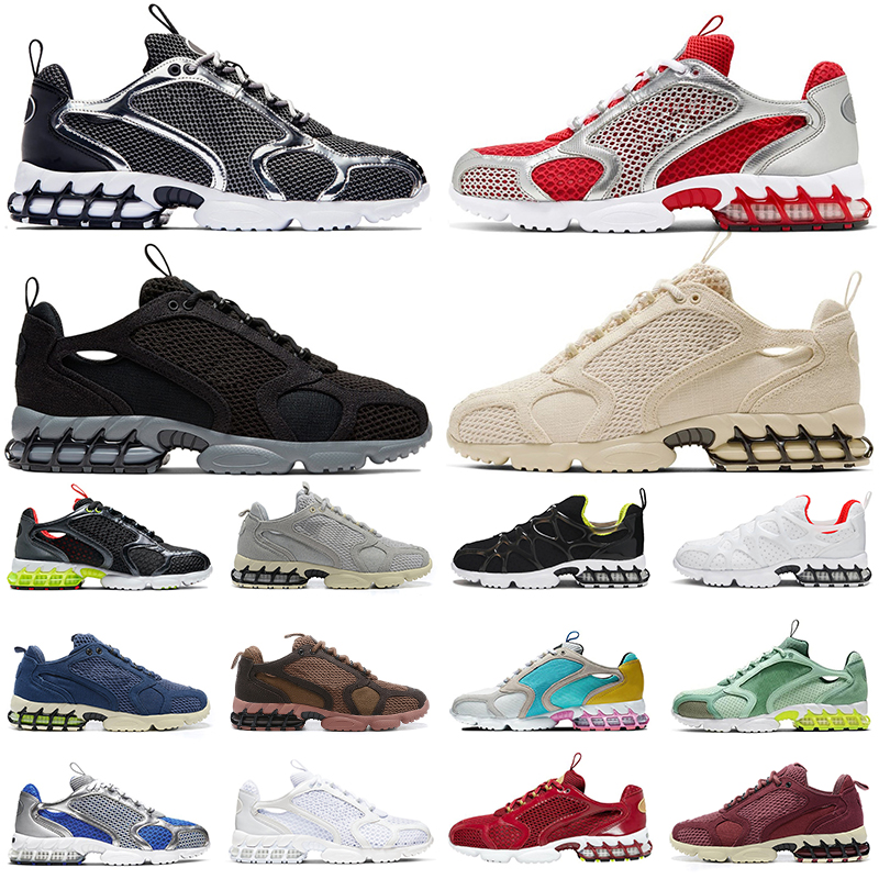 

2021 Spiridon Cage 2 men women running shoes Black Triple White Pure Platinum Track Red Beige mens trainers fashion outdoor sports sneaker, Metallic silver