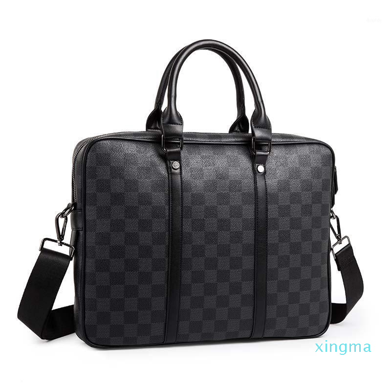 

Briefcases 2021 Men Casual Briefcase Business Shoulder Bag Leather Messenger Bags Computer Laptop Handbag Men's Travel Bags