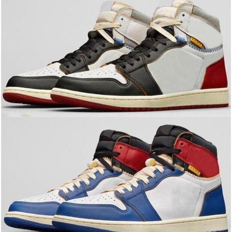 

Quality UN LA x 1 High OG Black Toe Blue Red Basketball Shoes Men Women 1s Sneakers With Box