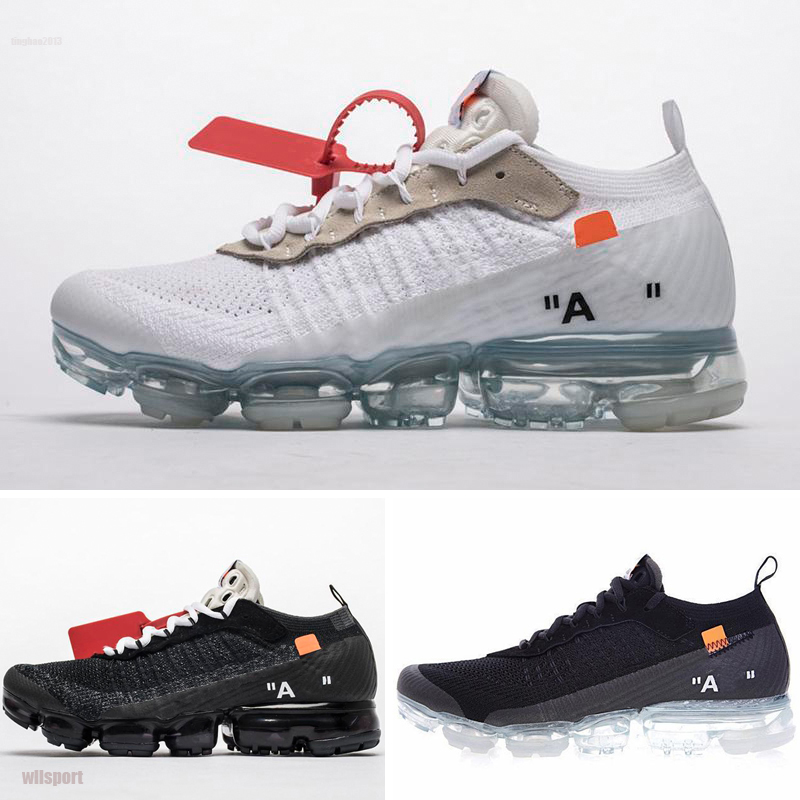 

Chaussures Moc 2 Laceless Running Shoes Triple Black Designer Mens Women Sneakers Fly White knit cushion Trainers Zapatos, Color 2