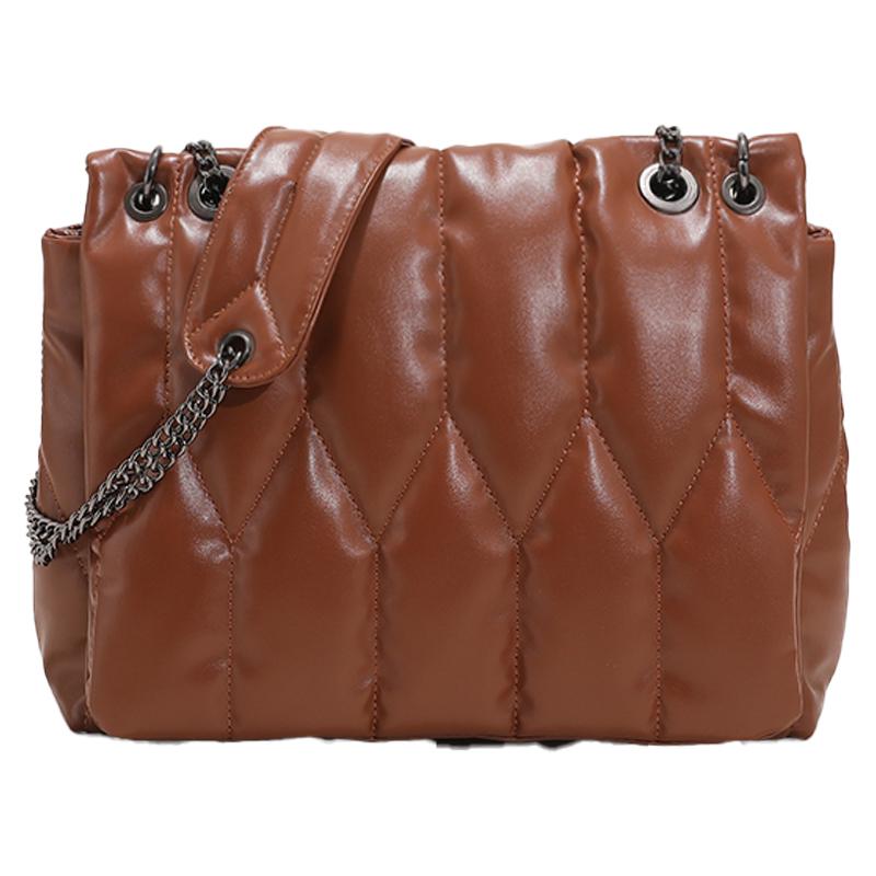 

Evening Bags Winter Quilting Cotton Women Crossbody Bag Designer Down Padded Shoulder For Brands Space Handbags And Purses Flap, Black