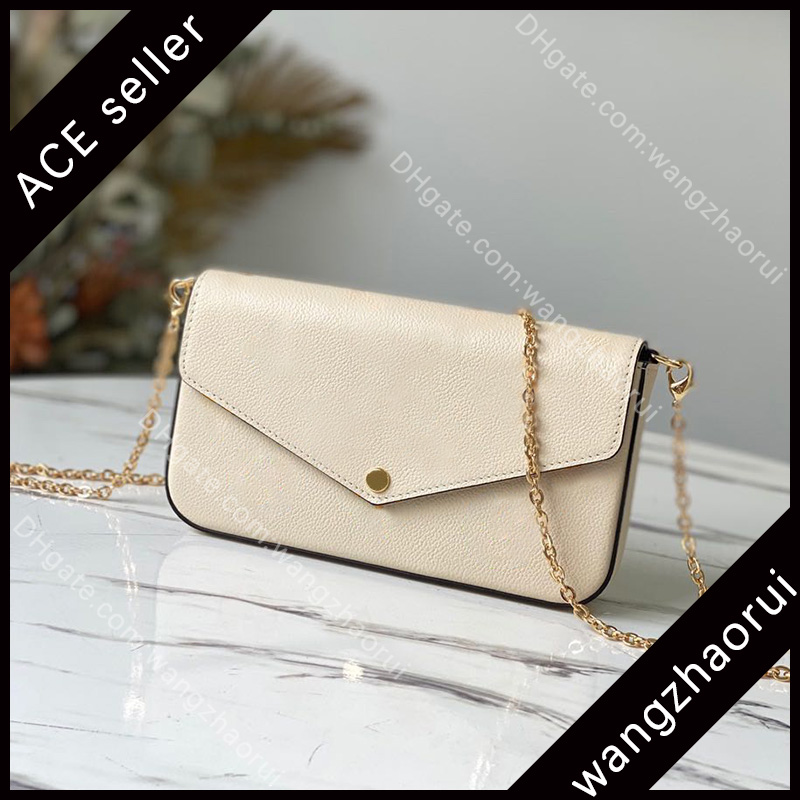 

Top quality women shoulder bag canvas chain bags female envelope bagss fashion composite bagsss lady wallet coin purse with box B084E, M80498