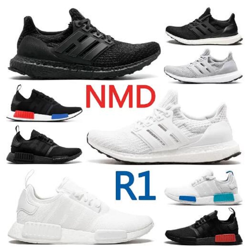 nmd r1 ultraboost men women Running Shoes triple black white OG oreo gray Show Your Striples mens womens trainers sports sneakers