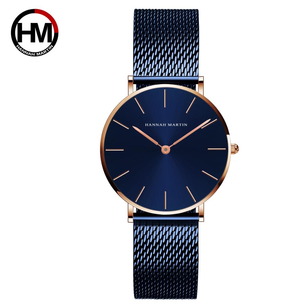 

36mm Dial Simple Design Classic Women Full Rose Gold Stainless Steel Mesh Female Japan Quartz Casual Waterproof Ladies Watchesg, Cc36-wff