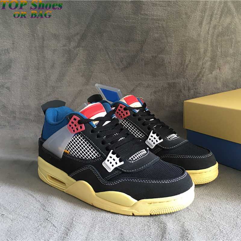

Off Noir Union Jumpman 4 4s fashion shoe Mens Basketball Shoes, #1
