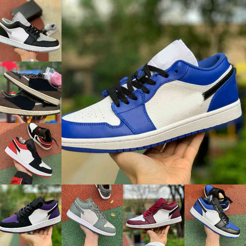 

2021 Low 1 1s University Blue Men Basketball Shoes Pass The Torch Low X Travis Scottss Black Toe Shadow Noble Red Game Royal Women Sneakers Mens Trainers F22, T07