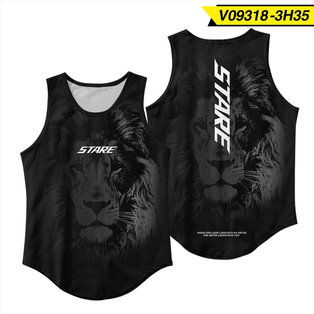 

men fitness black print sportswear muscle vests summer gym tank workout sleeveless shirt bodybuilding clothing, White;black