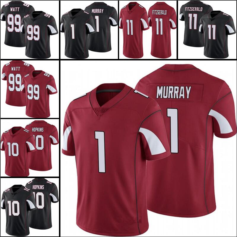 

1 Kyler Murray Men Football jerseys 10 DeAndre Hopkins 99 J.J. Watt 11 Larry Fitzgerald High quality stitched jersey, As