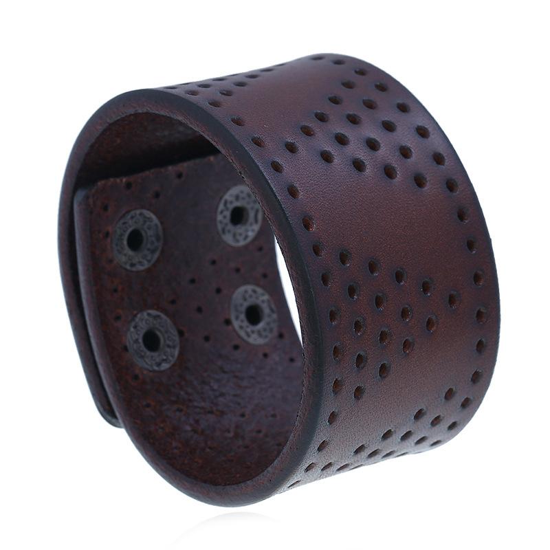 

Bangle Jessingshow Fashion Men Genuine Leather Bracelet Wide Wrap Cuff Punk Wristband Jewelry Gift Women Bracelets