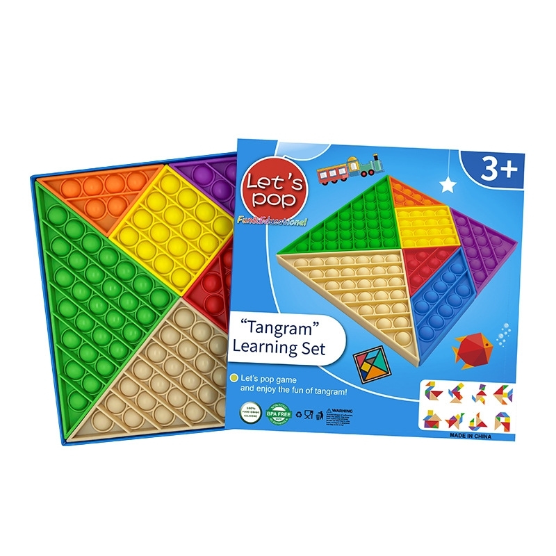 

2021 new rodent killing pioneer desktop educational hot selling Tangram children's decompression and pressing toys