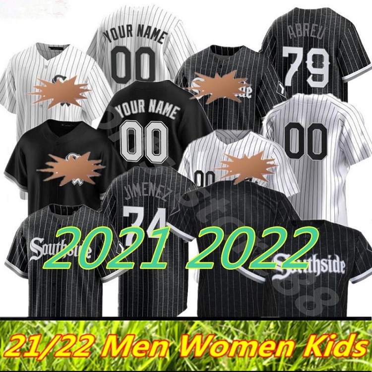 

Southside Tim Anderson 2021 City Connect Chicago Jersey Yoan Moncada Jose Abreu Yermin Mercedes Nick Madrigal Eloy Jimenez Michael Kopech Me, Blue;black