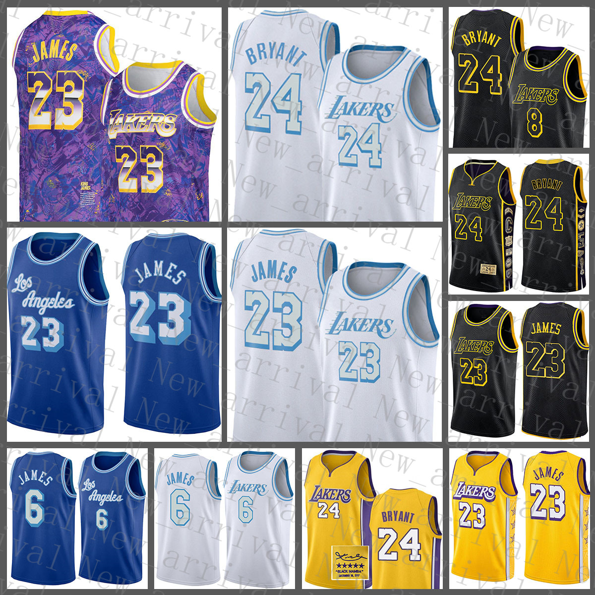 

2021 New Los Angeles Lakers Kobe 24 Bryant Basketball Jersey LeBron 23 James Mens Anthony 3 Davis Mesh Retro Kyle 0 Kuzma Cheap Earvin 32 Johnson Green Clear, 2021-jersey