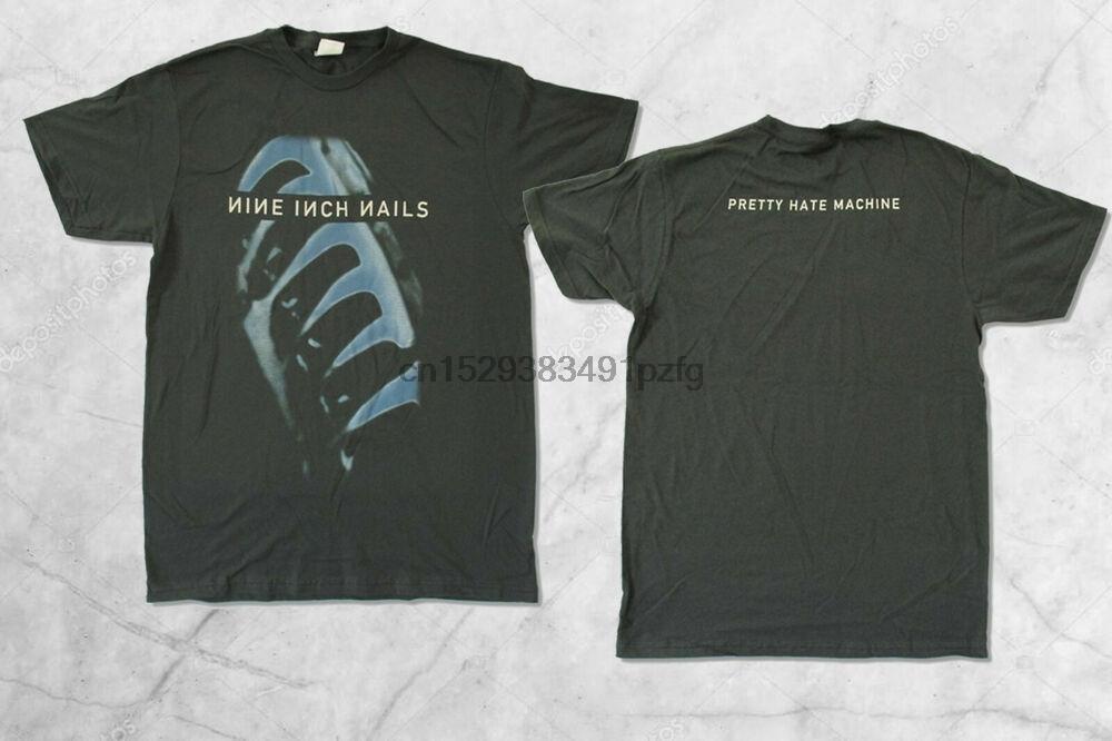 

Men' T-Shirts Nine Inch Nails Pretty Hate Machine Grey T Shirt NIN Band Merch, Men-darkpurple