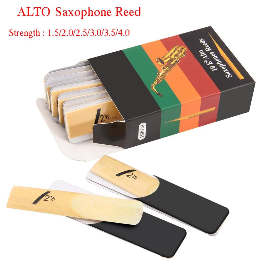

10 Pack Eb Alto Sax Saxophone Reeds Strength Woodwind Instrument Parts Accessories
