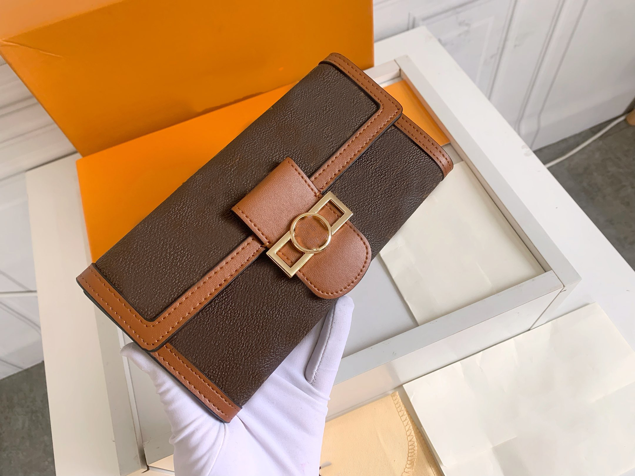 

2022 High Quality luxurys designers wallets Woman Fashion Clutch purses monograms wallet Card Holder Purse, 68723#monograms