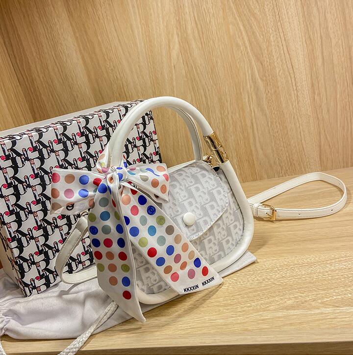 

Factory wholesale women shoulder bag sweet ladies polka dot bow handbag small fresh printed leathers bags summer fashion leather handbags