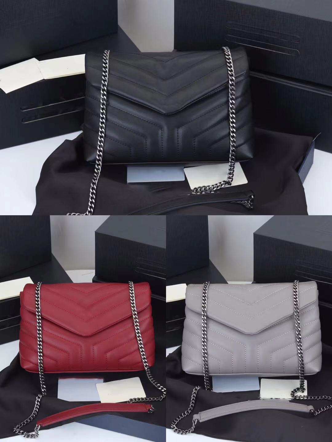 

2021 luxury designer ladies series Y-shaped wpmen shoulder bag medium cow leather crossbody quality chain fashion trend with box top quilted