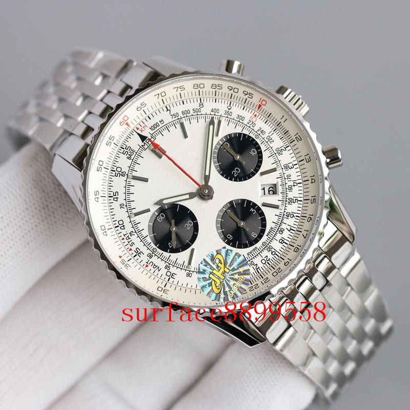 

Brietling luxury mens watches quartz watch designer 43mm waterproof stopwatch man high quality whloesale, Water proof 50m