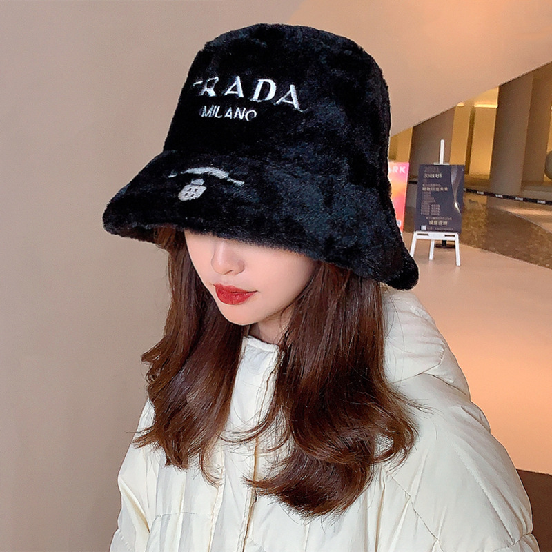 

P Fashion Designer Letter winter Bucket Hat For Mens Womens Foldable Caps Black Fisherman wide brim hats Folding ladies Bowler Cap