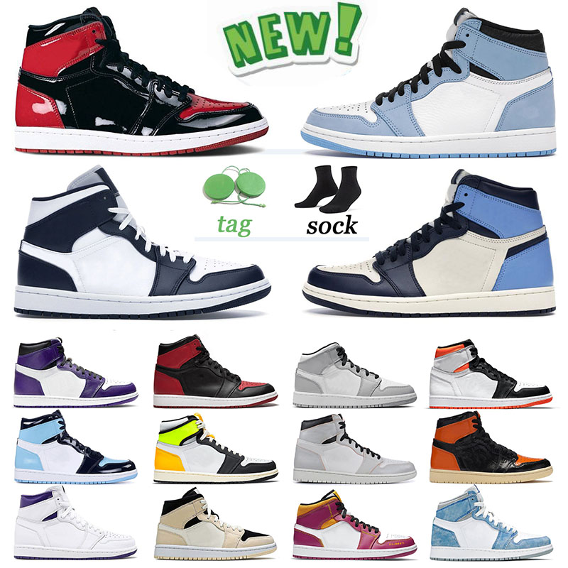 

2021 Arrival 1 1s Air Jorden Original OG Basketball Shoes Men Women Sports Retro Designers Sneakers Bred Patent Obsidian University Blue Jumpman Trainers Twist, A7 36-46 banned