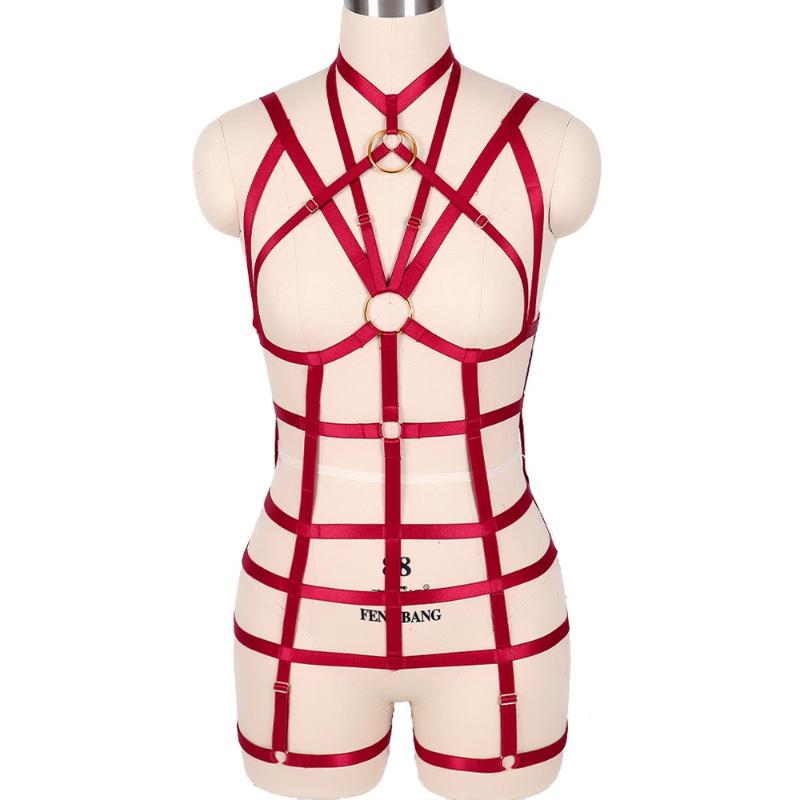 

Bras Sets Hollow Bra Full Body Harness For Women Underwear Sexy Lingerie Wedding Garter Thigh Bands Adjust Waist Suspender Belt Fetish, Mlcn0005he