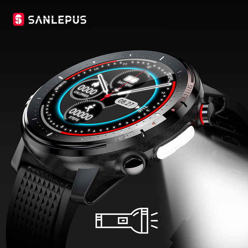 

2021 NEW SANLEPUS Smart Watch IP68 Waterproof Smartwatch Men Women Sport Fitness Bracelet Clock For Android Apple Huawei SW155g, Black