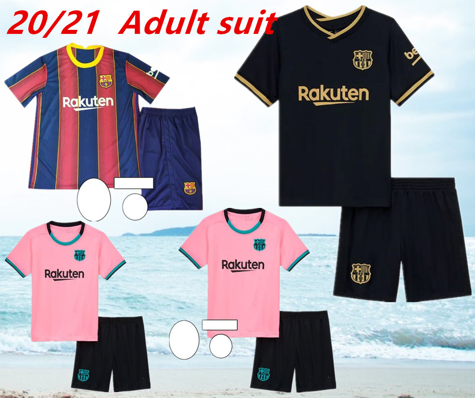 

Adult 20 21 Barcelona soccer jersey 2021 MESSI ANSU FATmiseta futbol GRIEZMANN DE JONG Maillots thailand football shirt 4thI ca, Black;yellow