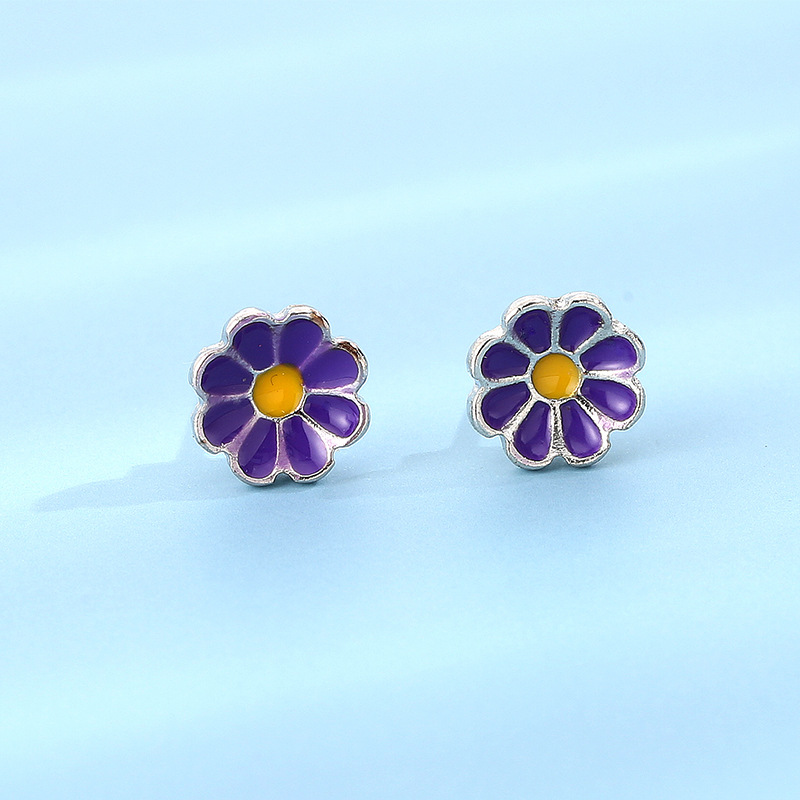 20 Pcs/Lot Korean 925 Silver Animal Fruit Series Stud Earrings Bear Fox Star Frog Butterfly Ear Nail Women Multi Element Apple Mushroom Alloy Earrin