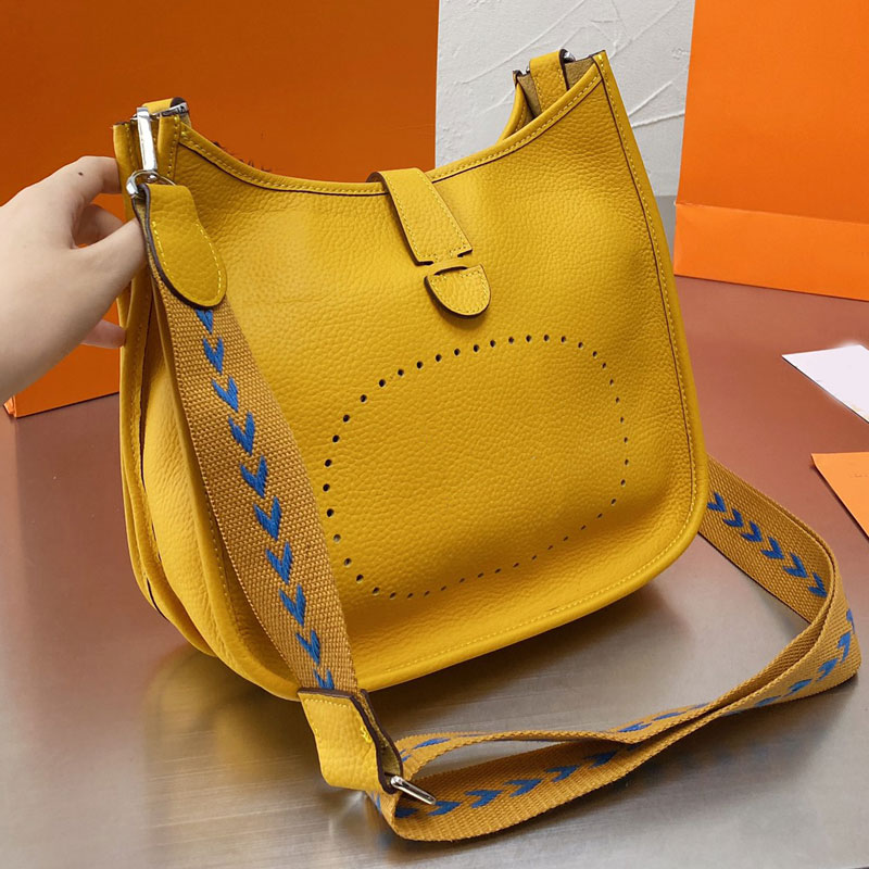 

Classic Crossbody Bag Cowhide Leather Hollow Letter Shoulder Bags Handbag Purse Removable Wide Belt Multiple Colors Plain Wallet nice1