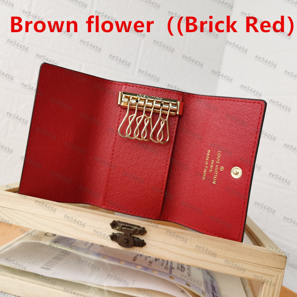 

Top quality zipper WALLET 6 key free way to carry around money fashion cards Single coins men leather purse card holder long business women Holders Lambskin Wallets, Mon0gram dark red