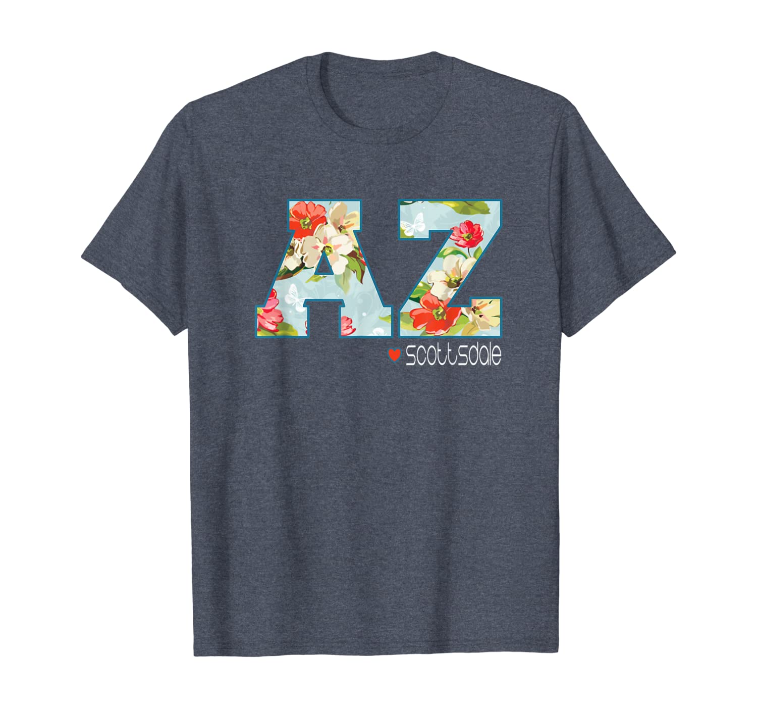 

scottsdale arizona t-shirt cute flower pattern tee, White;black