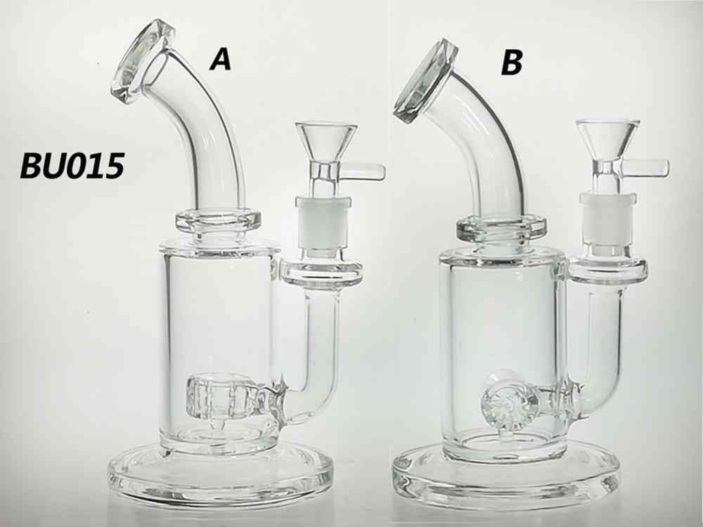 

Glass Bongs dab rig Bong Glass Hookah Rig/Bubbler for smoking 7.5 inch Height and Hammer or Gridded perc with 14mm Glass bowl 330g weight BU015