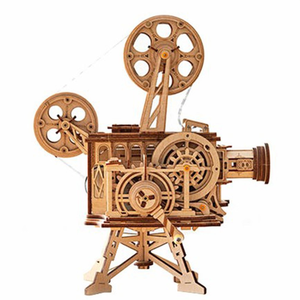 Wooden Hand Mounted Three-Dimensional Puzzle Toys Wooden Treasury Puzzle Kit A Mechanical Engineering Kit-image-693290732