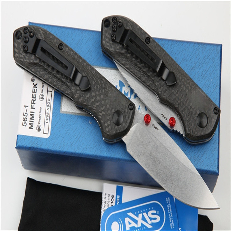 

Special offer!Folding Knife Butterfly 565-1 Carbon Fiber Handle S90v Stone Wash Blade Hunting Camping Survical Pocket Tools Gift For Men