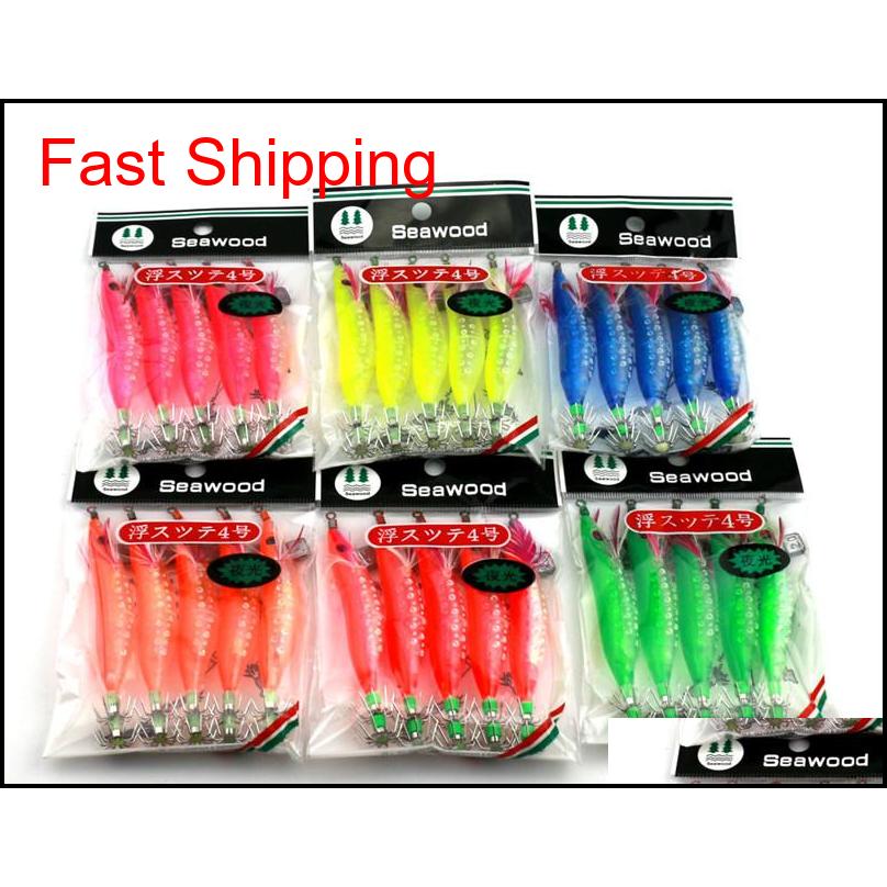 

Baits Fishing Sports Outdoors Drop Delivery 2021 Luminous Squid Jigs Lure 9Dot1G 10Cm Cuttlefish Octopus Bait Artificial Shrimp Pn Jigging Lu