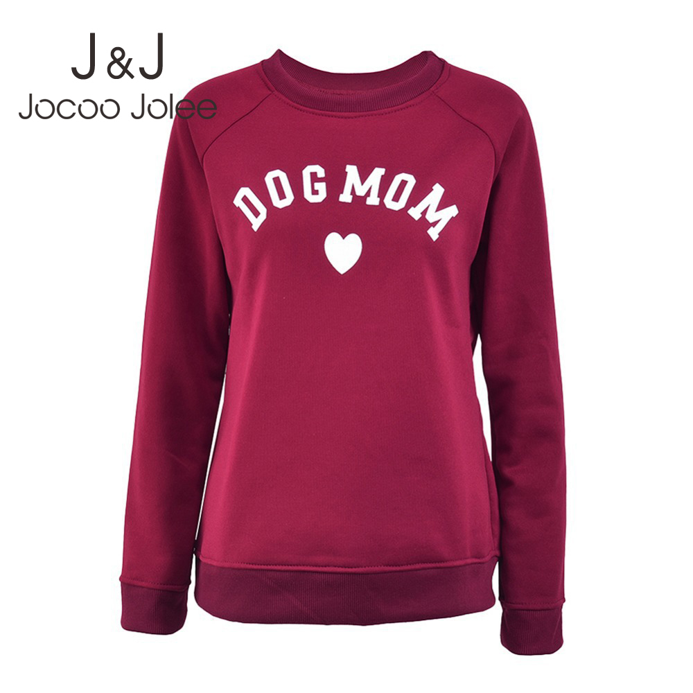 

Jocoo Jolee Fashion Letter Print Women Hoodies Korean Pop Streetwear O Neck Cotton Hoodies Autumn Winter Pullover sweatshirts 210518, Burgundy