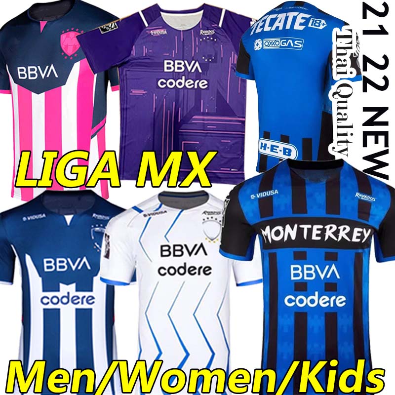 

2021 2022 RAYADOS MONTERREY Soccer Jerseys home away 3rd R.Funes Mori M.MEZA V.JANSSEN AKELOBA S.VEGAS 21/22 rosa football shirt men women kids kit goalkeeper uniforms, Black