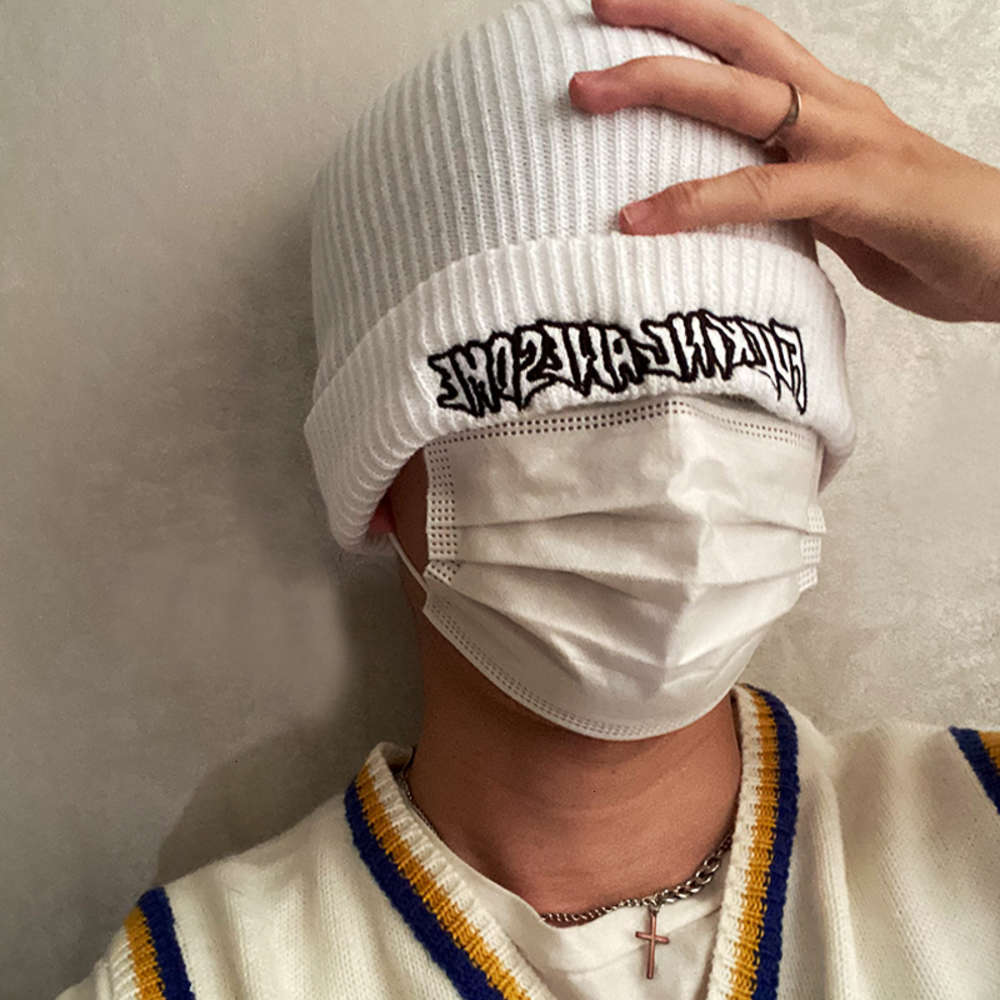 

the ball cap ball caps korean autumn and winter woolen men's embroidered letter hip hop warm knitted children's fashion brand cold, Blue;gray