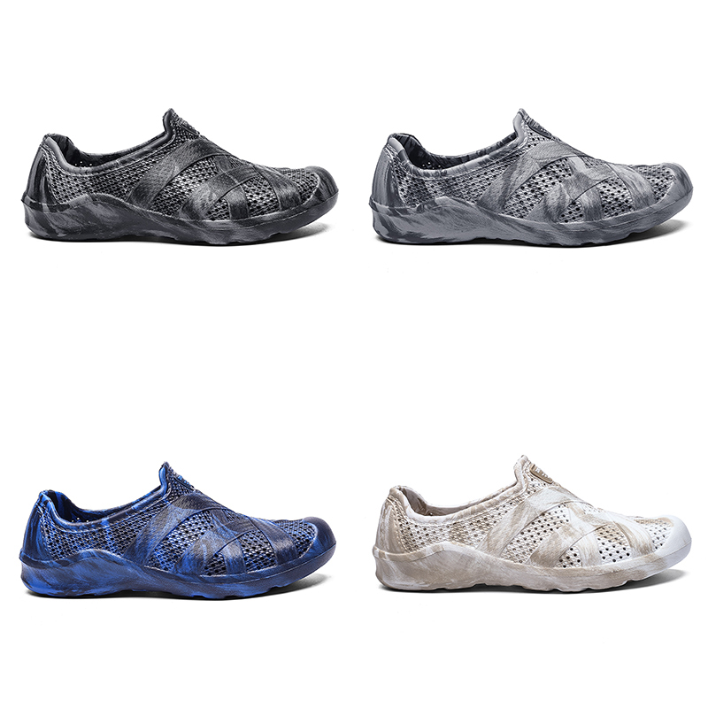 

men water shoes summer beach shoe classic grey blue fashion home outdoor soft work sneaker mens breathable sports trainer