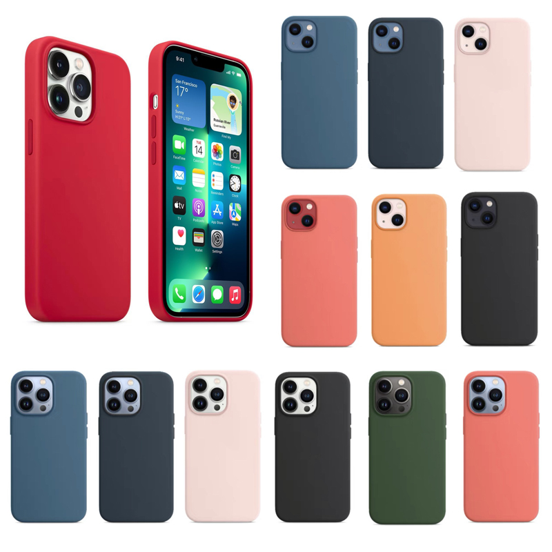 

Official Liquid Silicone Phone Cases for iPhone 13 12 11 Pro Max iPhone13 Mini 7 8 XR X XS 2021 Case TPU Shockproof Full Protection Skin Cover with Box, 74 colors for choose