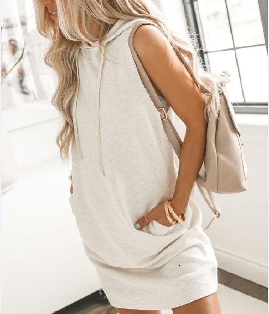 

Casual Dresses Womenssolidcolorhattcasualdrs, Beige