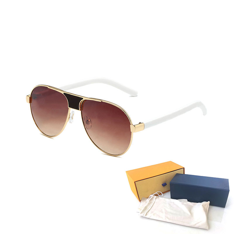 

good quality Womans Sunglasses Fashion Gradient Mens Sun glasses Luxury UV Protection men Designer eyeglass Metal hinge eye women nglasses w, White;black