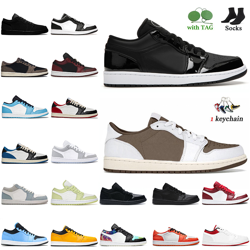 

Athletic Men Basketball Shoes Jumpman 1 1s Women Mens Trainers Low Carbon Fiber All-Star Dark Beetroot Black White Cactus Jacks Hyper Royal UNC Sneakers Big Size EUR 12, B33 low paint drip 36-40