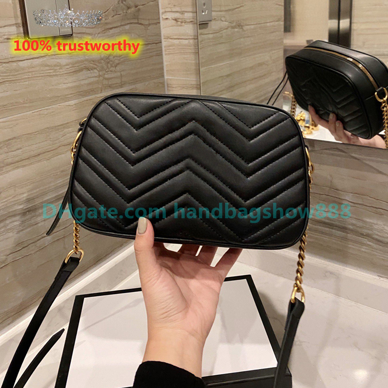 

Luxurys Designers Handbag Fashion womens Crossbody bag Shoulder Bags Letter ladies purse Chains Cross Body Clutch Camera Handbags, Black