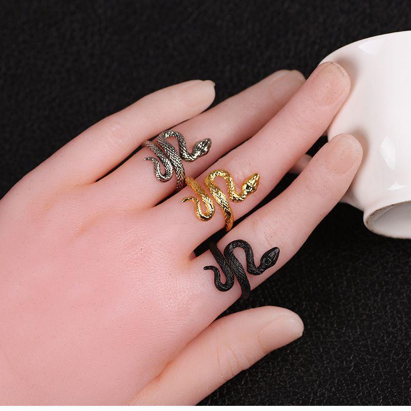 

Adjustable Snake Ring for Men Women Retro Animal Rings Punk Gothic Jewelry
