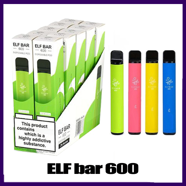

Elf Bar 600 Puffs Disposable Electronic Cigarettes Device Vape 2% 550mah 3.2ml Pod 0268275
