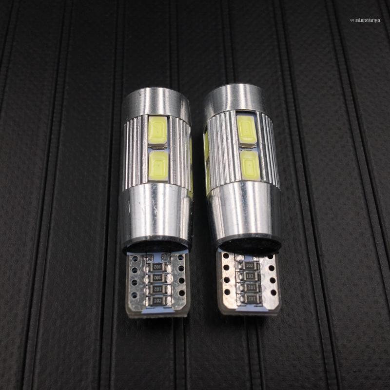 

Emergency Lights 2PCS T10 W5W 194 10 5630 SMD LED Car Reading Lamps No Error Auto Parking Wedge Bulbs With Lens Amber Blue White Red1